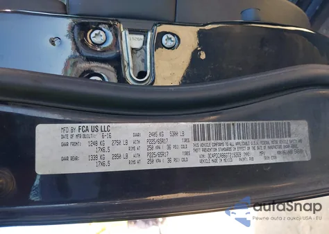 2016 Dodge Journey Se из США, поврежденный, VIN 3C4PDCAB6GT219269